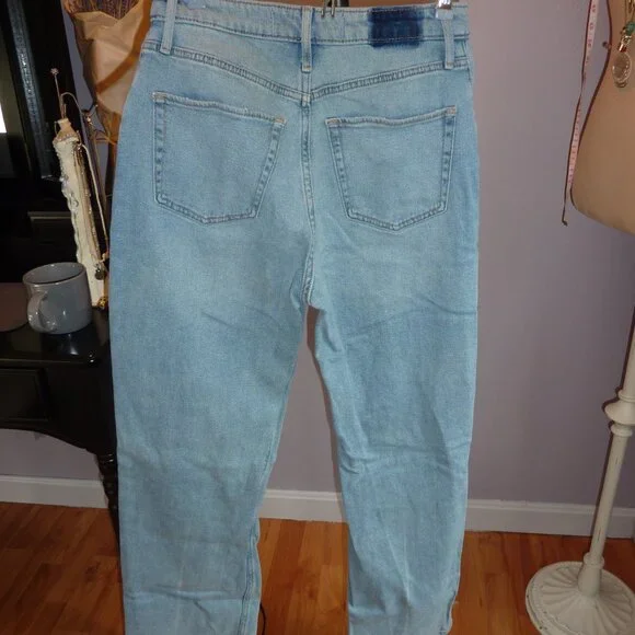 Hollister Jeans 28x31 Ultra High-Rise Dad Blue Vintage Stretch Patchwork - Picture 3 of 5